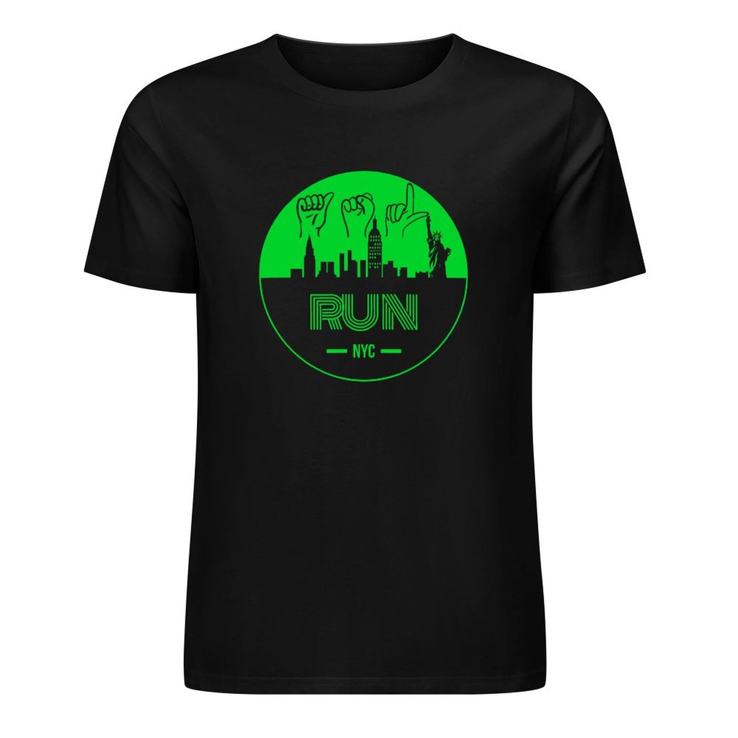 (Lime) ASL RUN NYC Performance Unisex T-Shirt