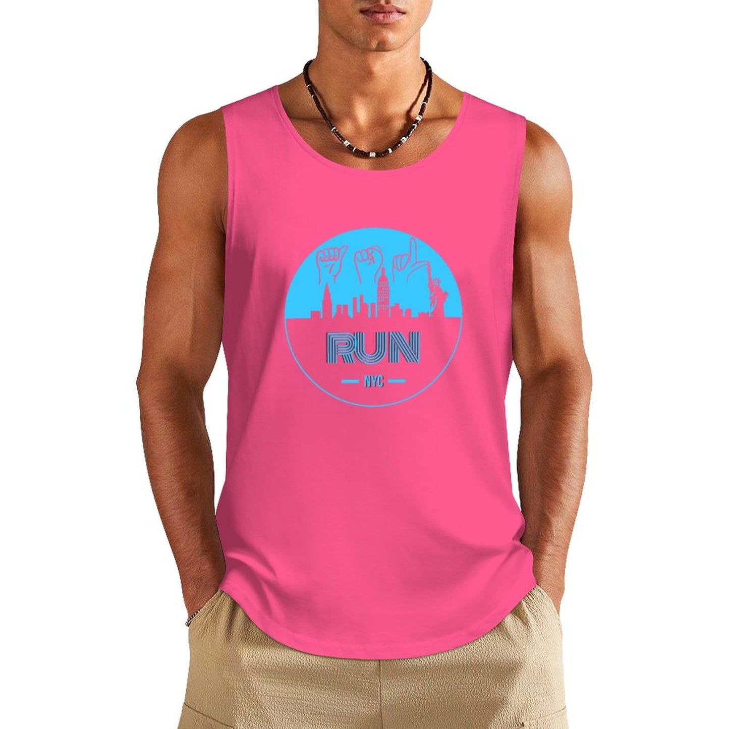 (Baby Blue) ASL RUN NYC Unisex Active Lifestyle Tank