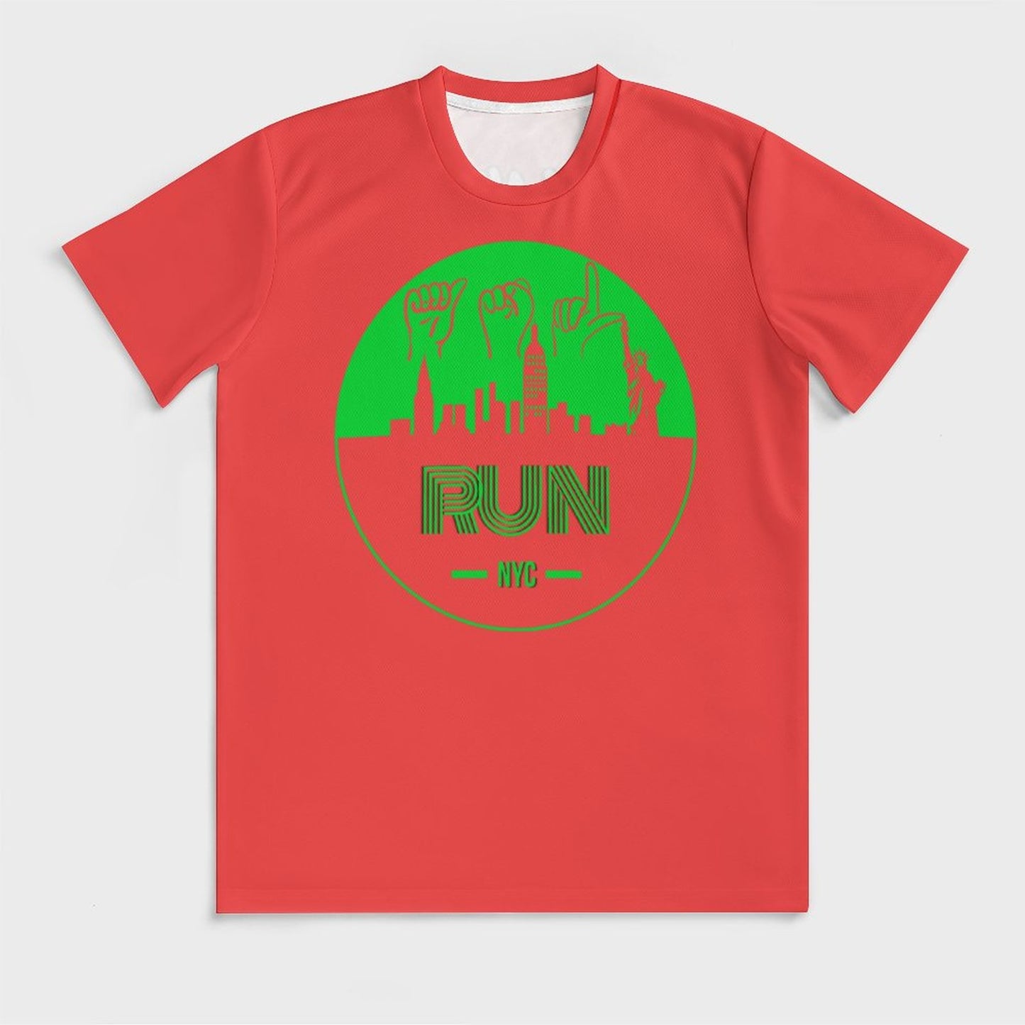 ASL Run NYC Unisex Ice Silk Cooling Performance T-Shirt - Coral Red