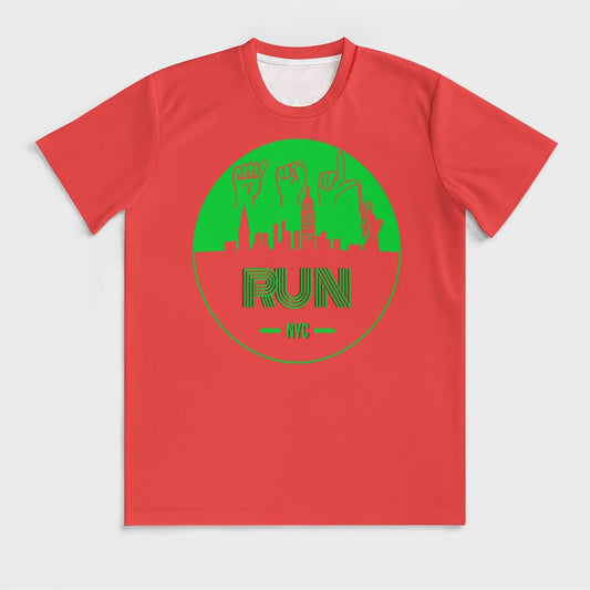 ASL Run NYC Unisex Ice Silk Cooling Performance T-Shirt - Coral Red