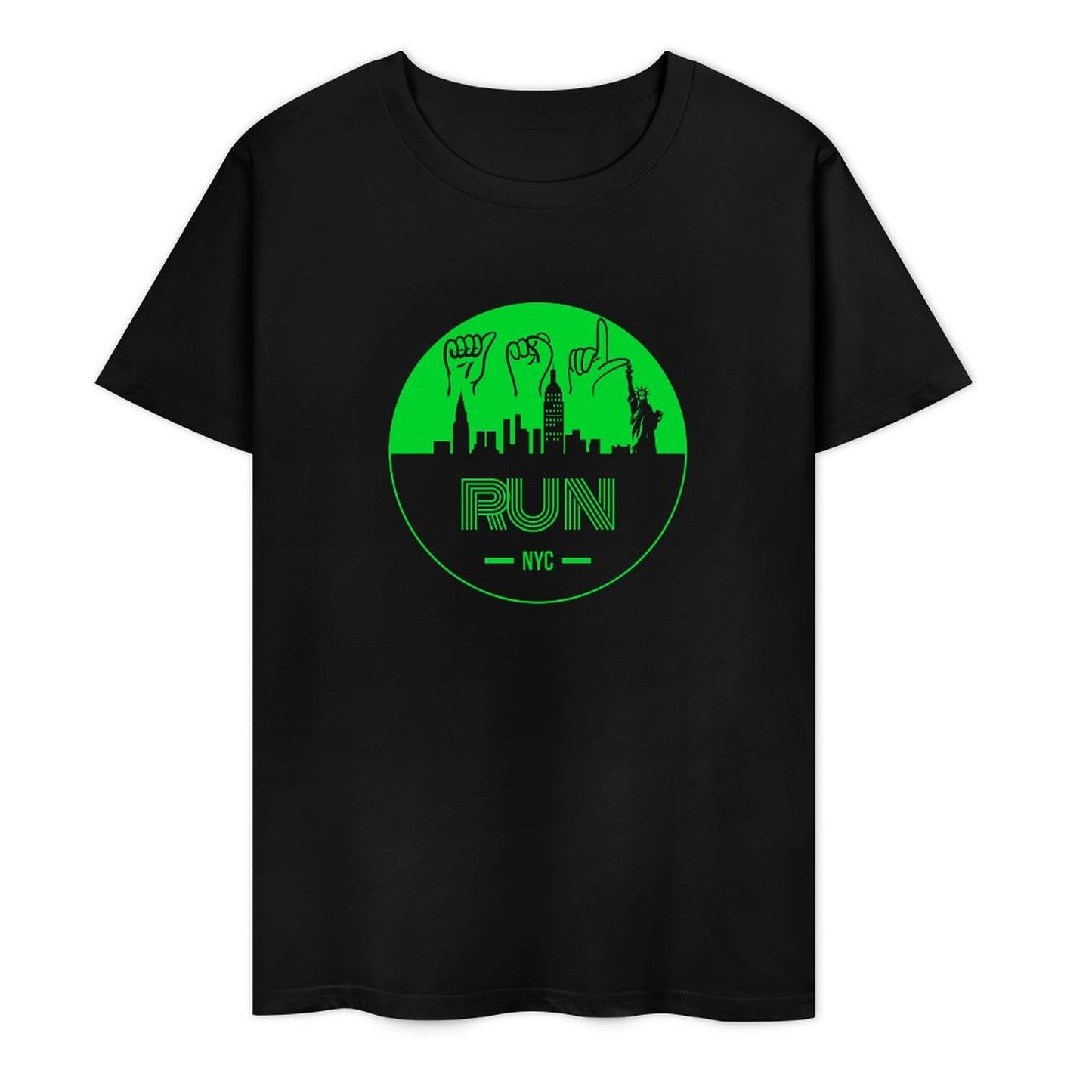 (Lime) ASL RUN NYC Performance Unisex T-Shirt