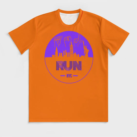 ASL Run NYC Unisex Ice Silk Cooling Performance T-Shirt - Tangerine