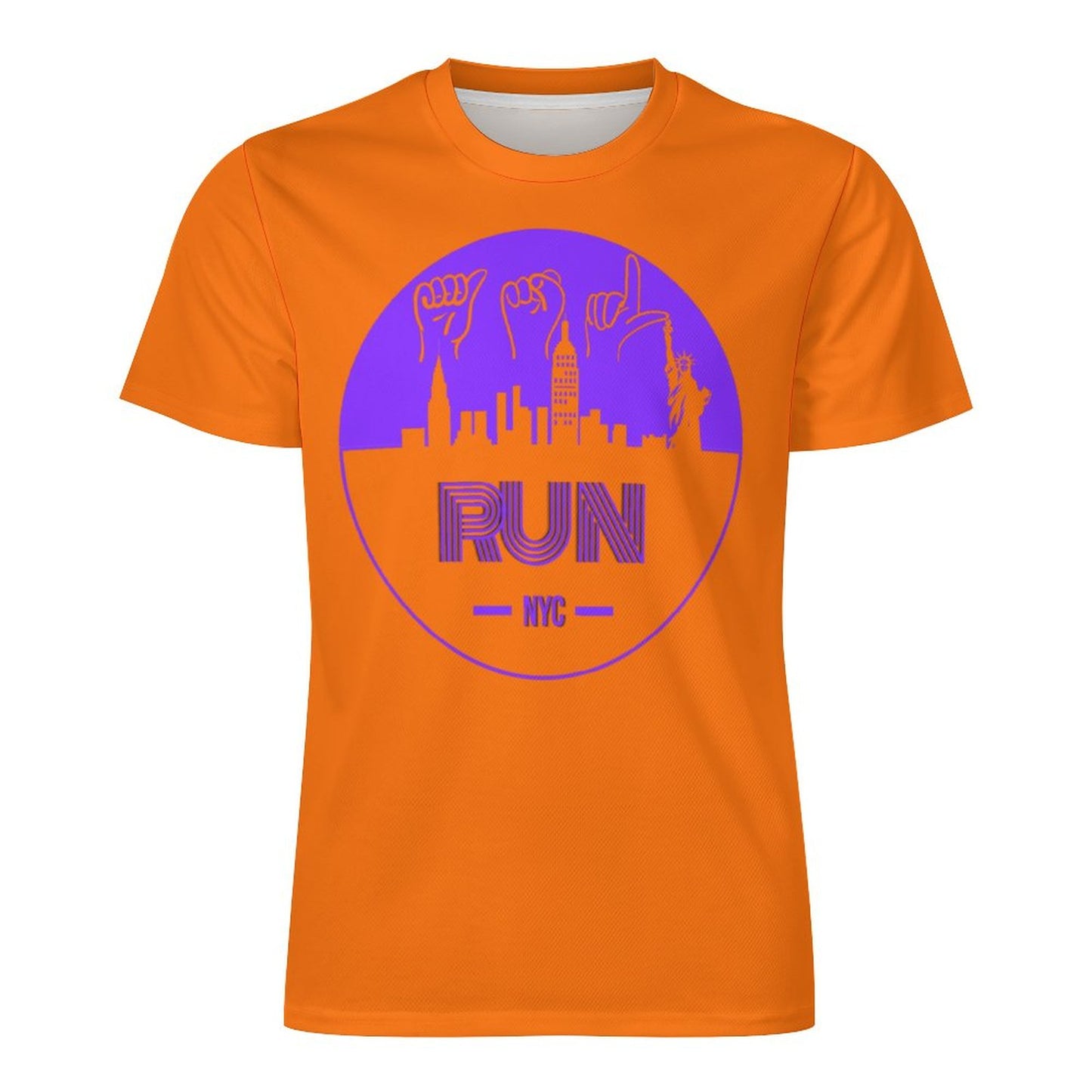 ASL Run NYC Unisex Ice Silk Cooling Performance T-Shirt - Tangerine
