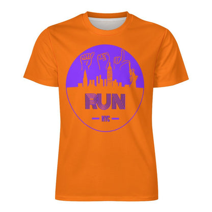 ASL Run NYC Unisex Ice Silk Cooling Performance T-Shirt - Tangerine
