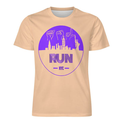 ASL Run NYC Unisex Ice Silk Cooling Performance T-Shirt - Khaki