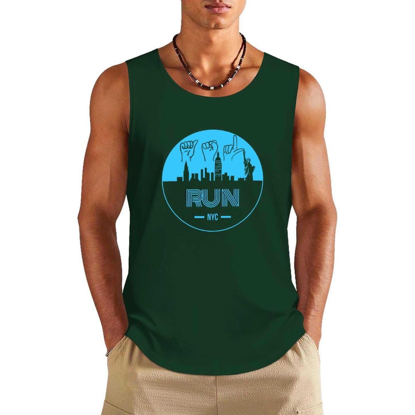 (Baby Blue) ASL RUN NYC Unisex Active Lifestyle Tank