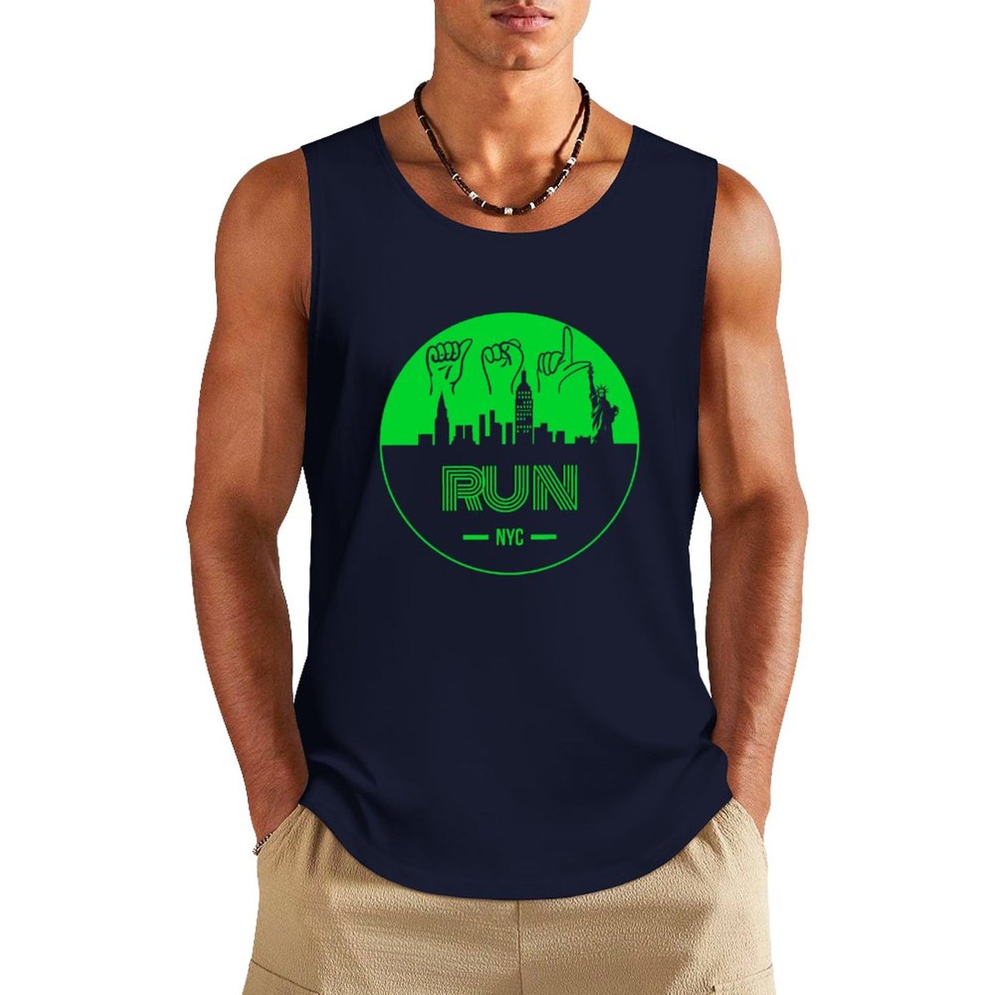 (Lime) ASL RUN NYC Unisex Active Lifestyle Tank