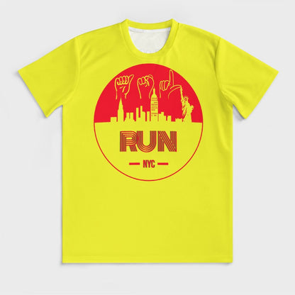 ASL Run NYC Unisex Ice Silk Cooling Performance T-Shirt - Neon Yellow