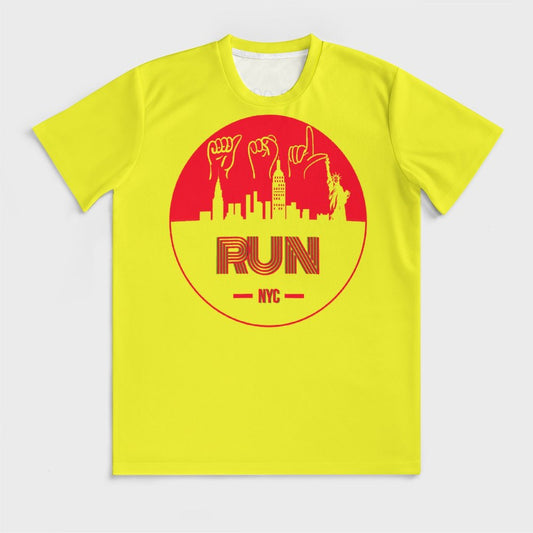 ASL Run NYC Unisex Ice Silk Cooling Performance T-Shirt - Neon Yellow