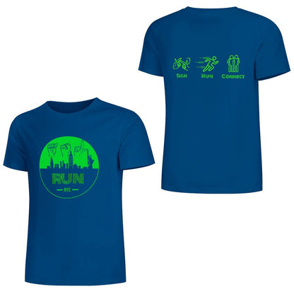 (Lime) ASL RUN NYC Performance Unisex T-Shirt