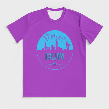 ASL Run NYC Unisex Ice Silk Cooling Performance T-Shirt - Bubblegum Purple