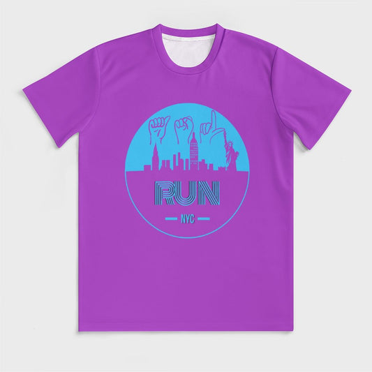 ASL Run NYC Unisex Ice Silk Cooling Performance T-Shirt - Bubblegum Purple